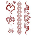 Henna All Heart Temporary Tattoo (4.5"x6")